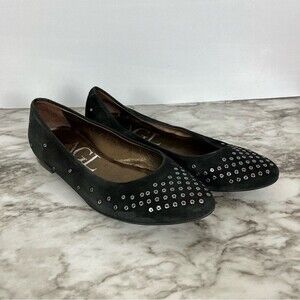 Attilio Giusti Leombruni AGL Flats with Grommet Detailing- Black- Size 6/36.5